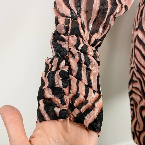 Dundas x Revolve Norma Mini Dress Natural Zebra Size S - Picture 4 of 15